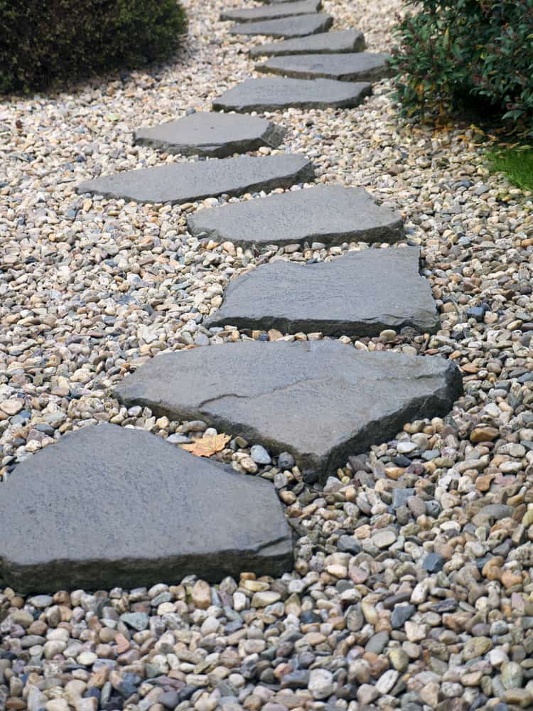 Oversized rock garden path