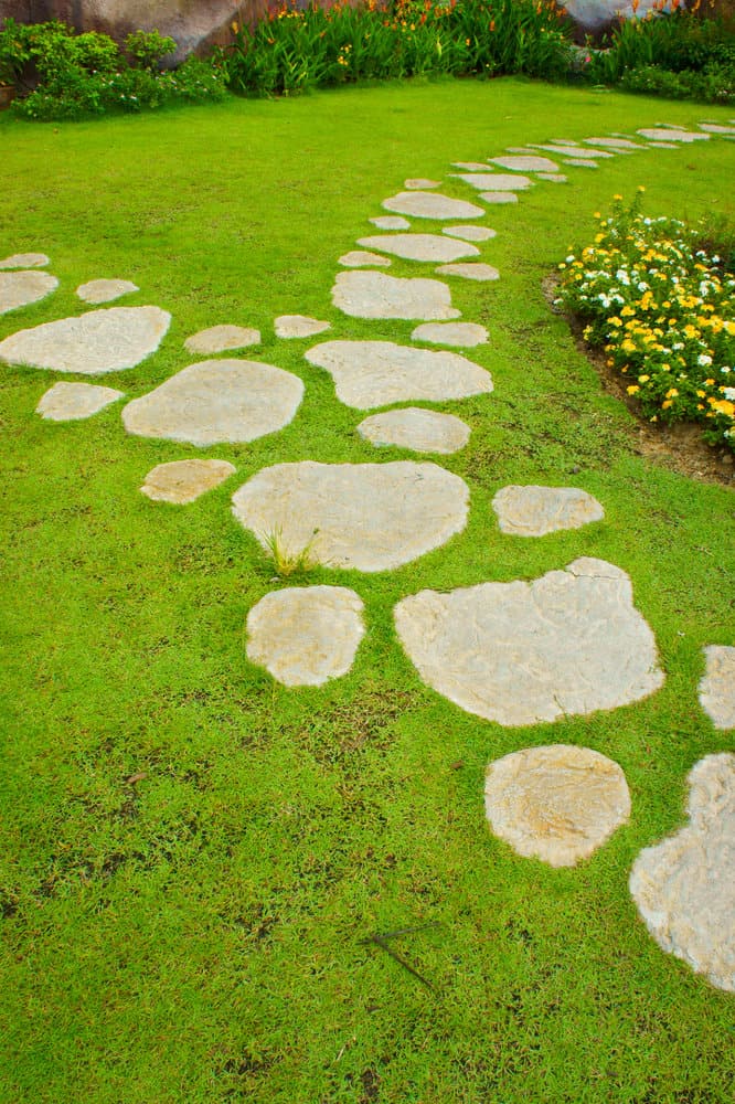 Oversized rock garden path