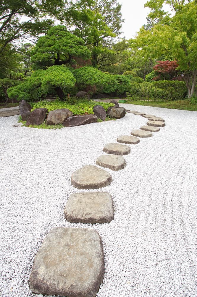 Oversized rock garden path