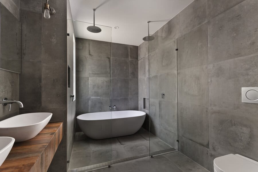  Concrete Look Bathroom Tiles 