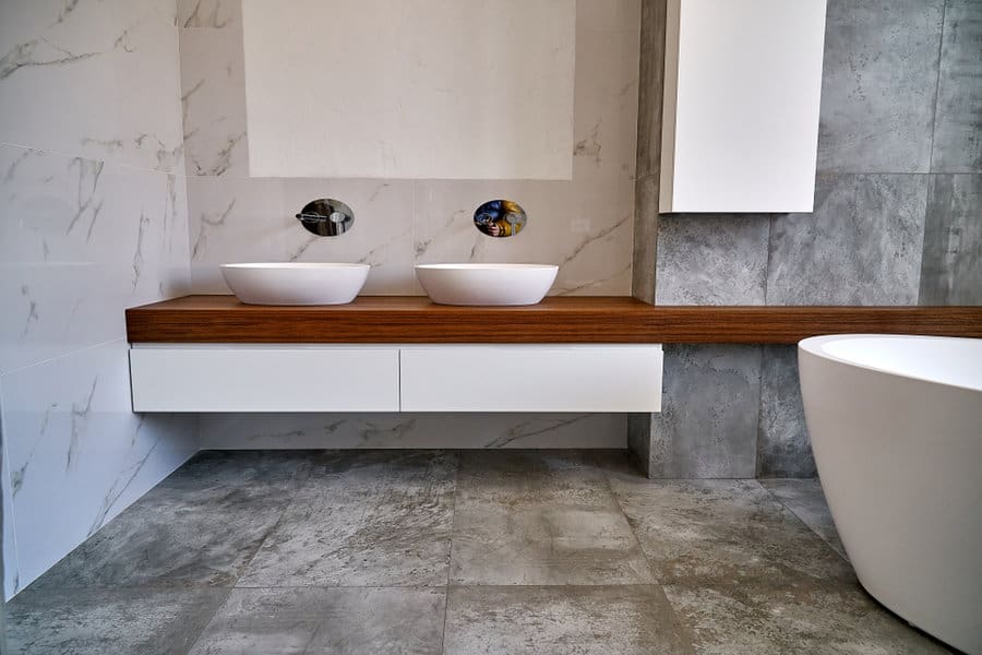  Concrete Look Bathroom Tiles 