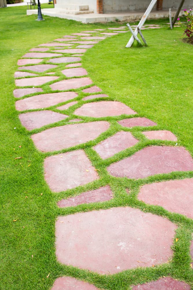 Oversized rock garden path