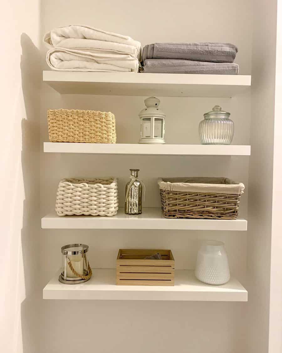 white shelf