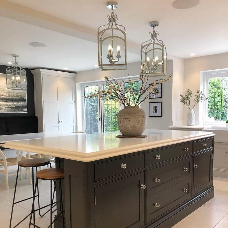 Kitchen island storage