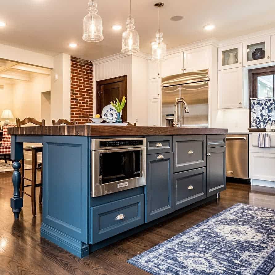 kitchen island with cabinetry