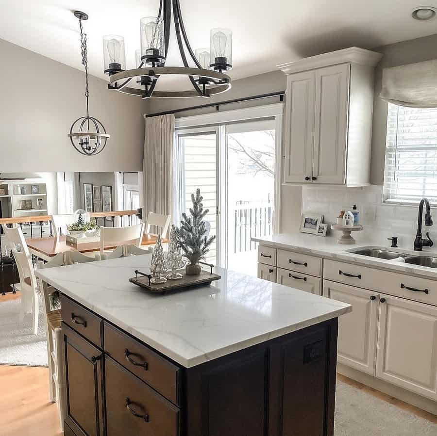 Kitchen island storage