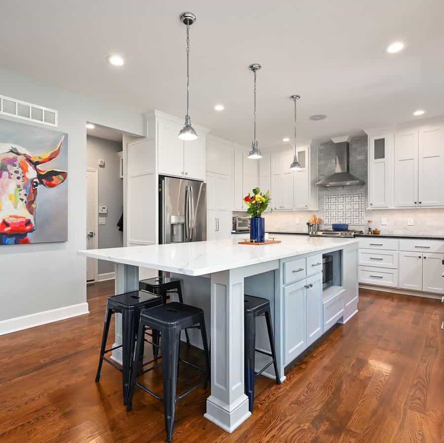 Kitchen island storage