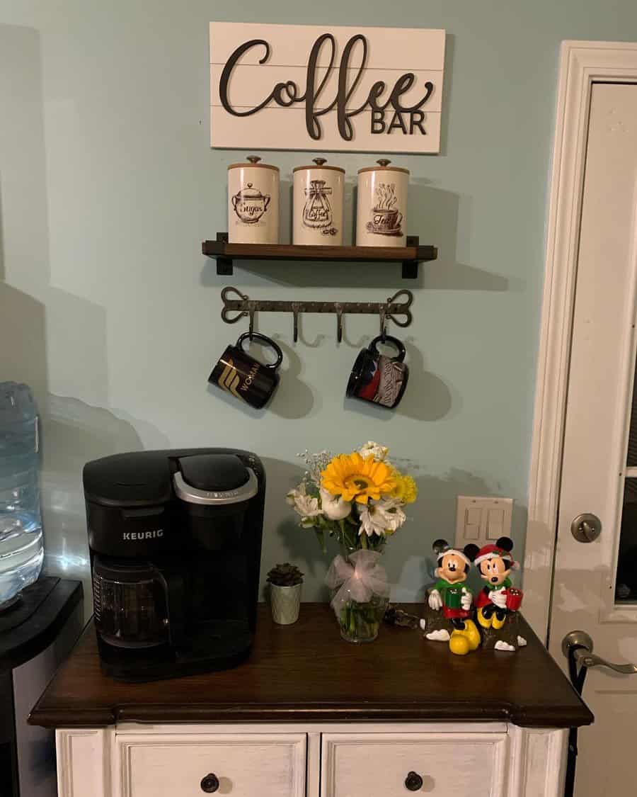 Stylish coffee corner at home