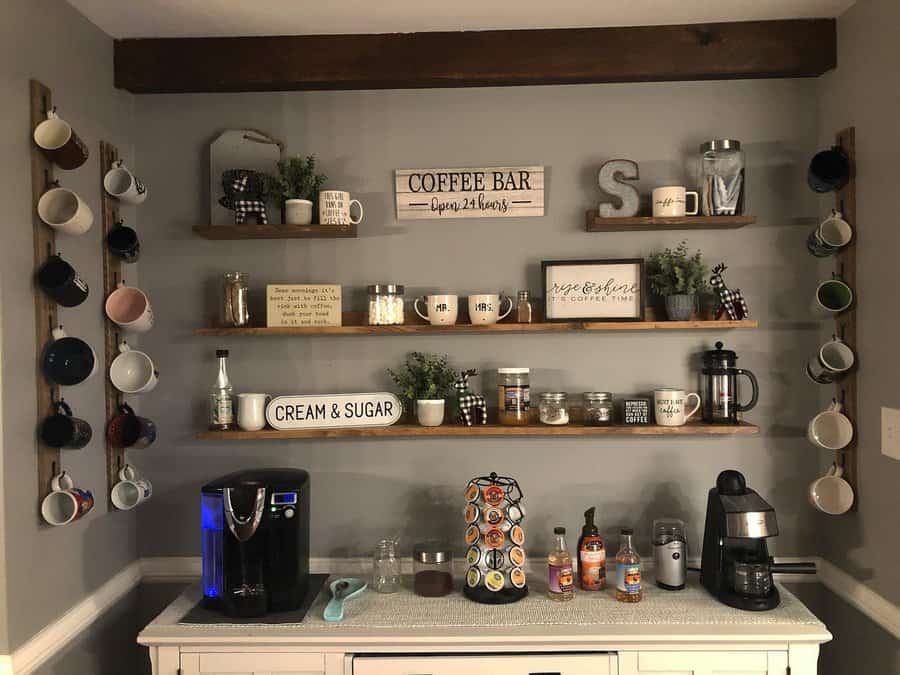 Stylish coffee corner at home