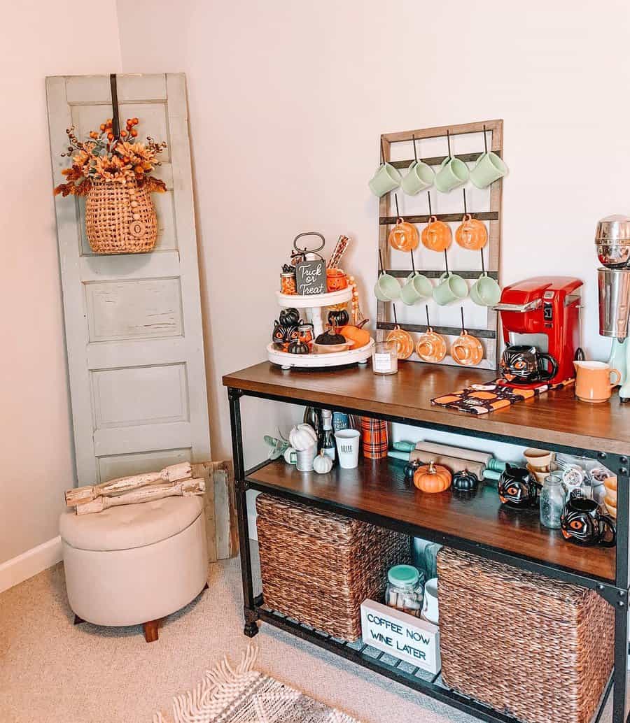 Stylish coffee corner at home