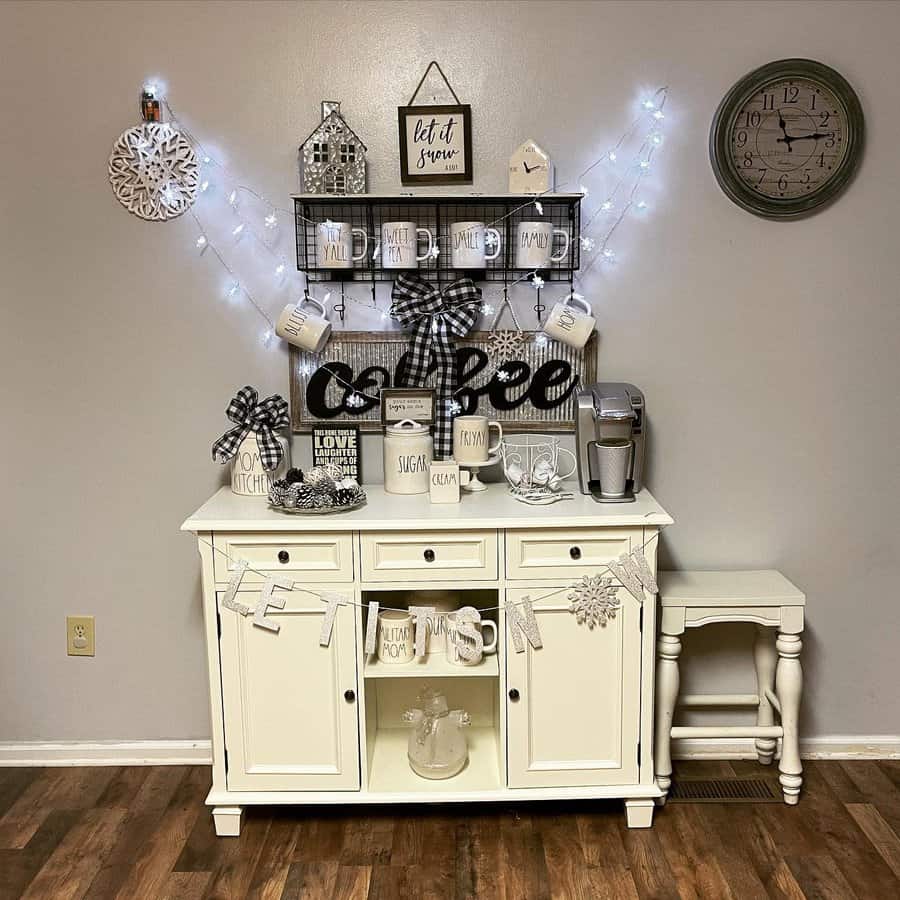 Stylish coffee corner at home