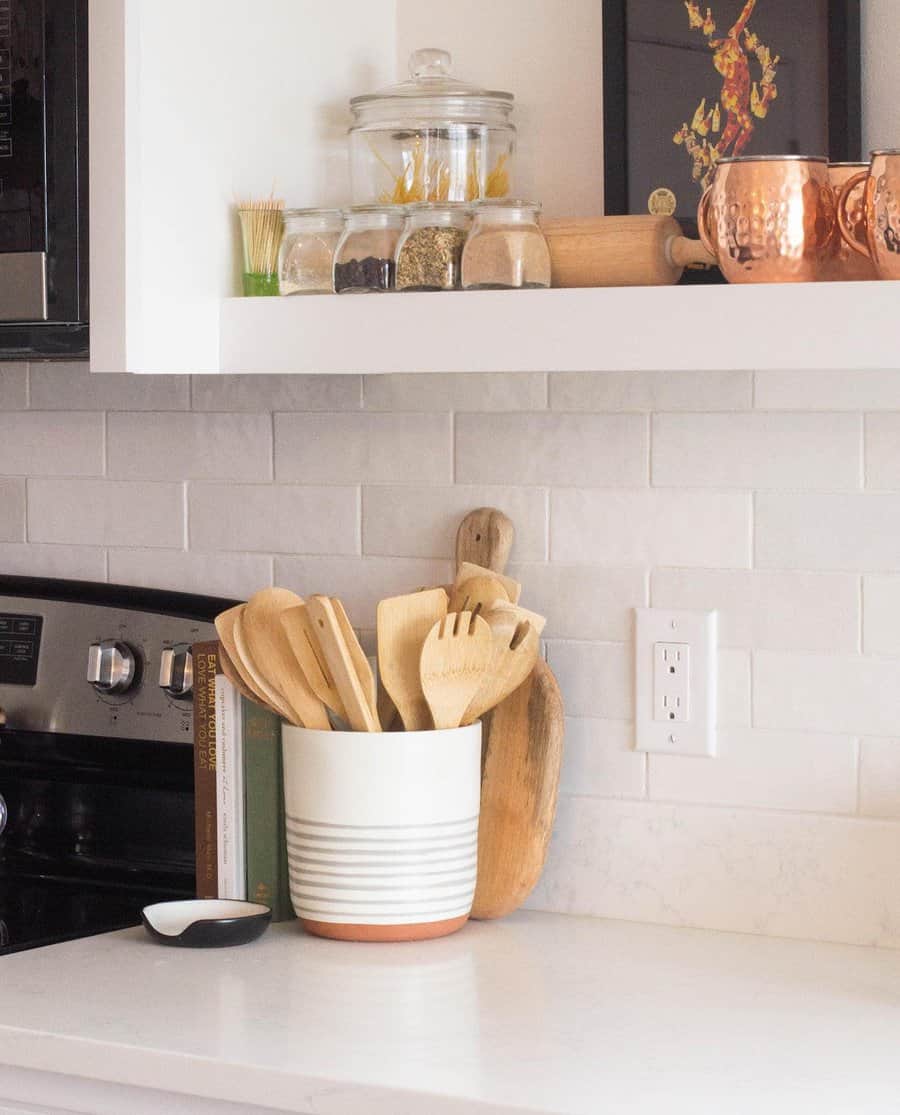 Subway tile kitchen backsplash