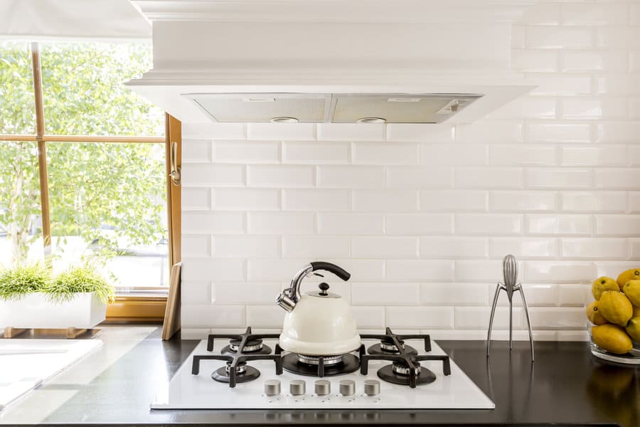 Subway tile kitchen backsplash