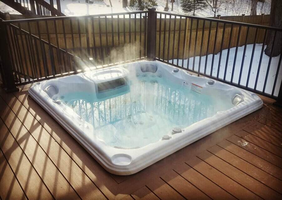 Sunken hot tubs