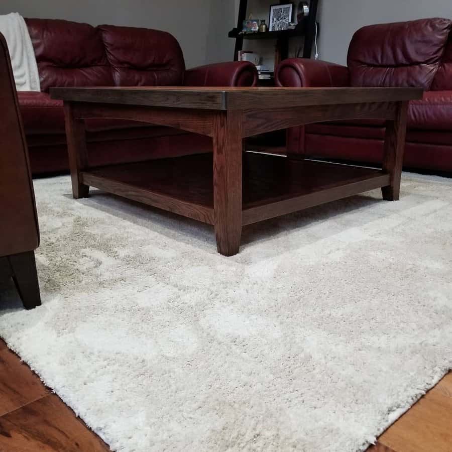 Coffee table with open shelving