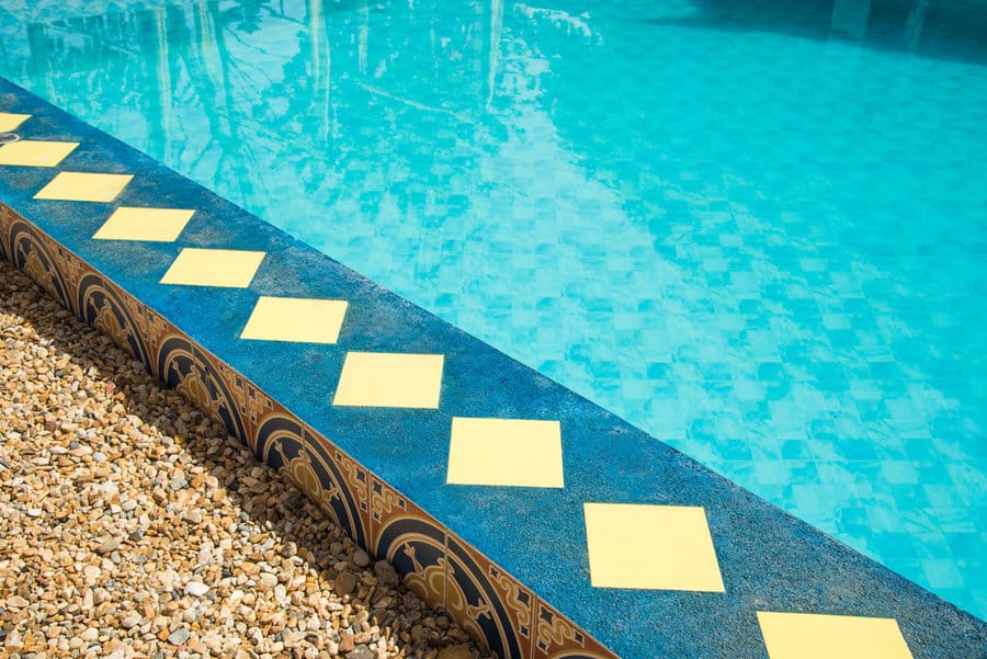mosaic tile pool coping