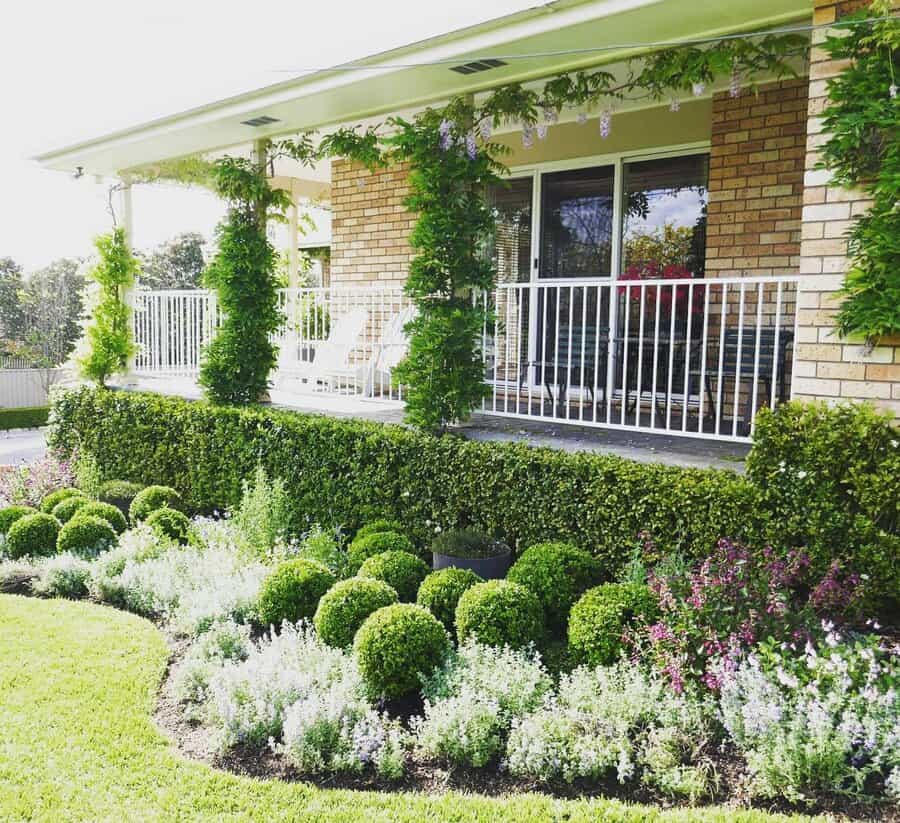 Well manicured topiary garden