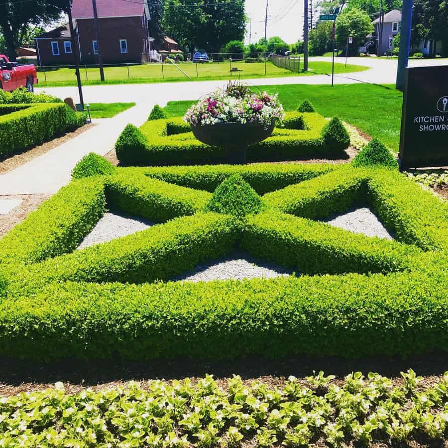 Well manicured topiary garden