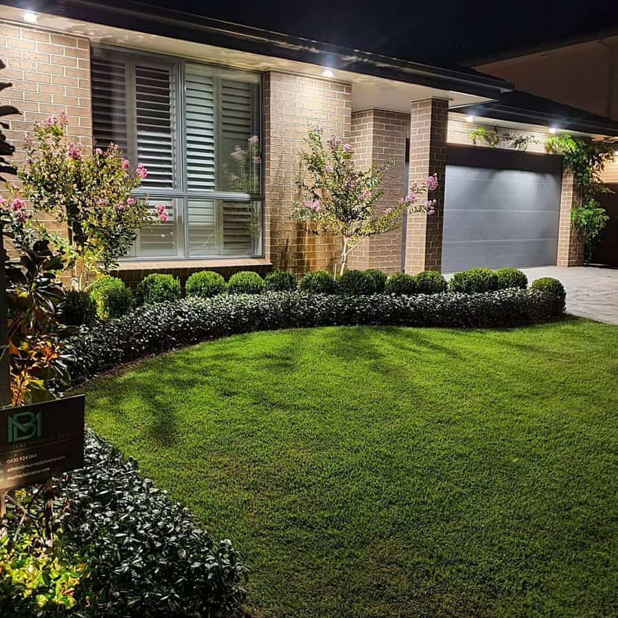 Well manicured topiary garden