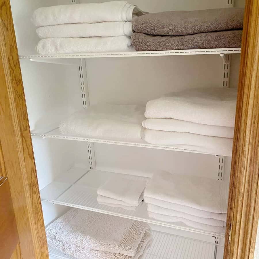 Towel closet organization techniques