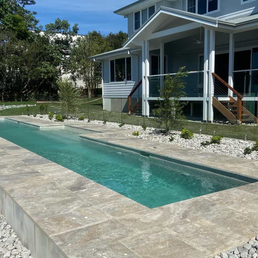 Travertine pool coping