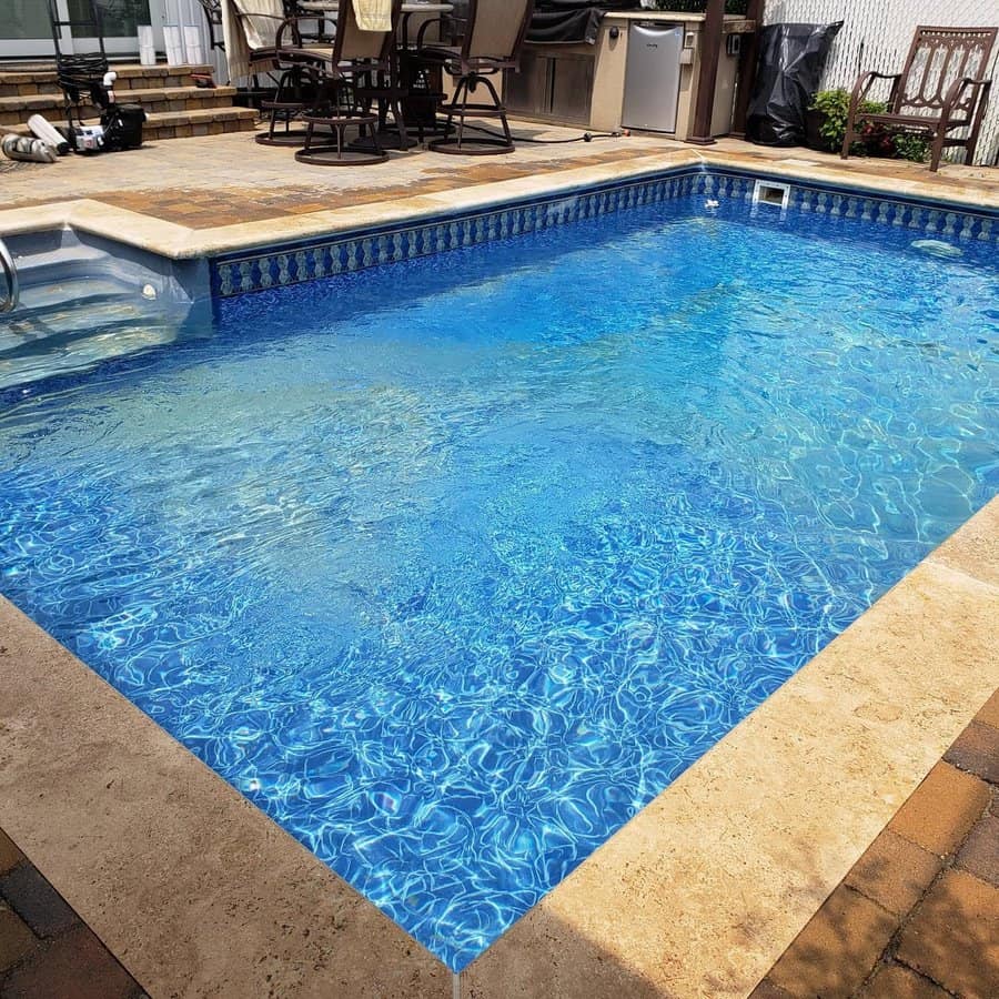 Travertine pool coping