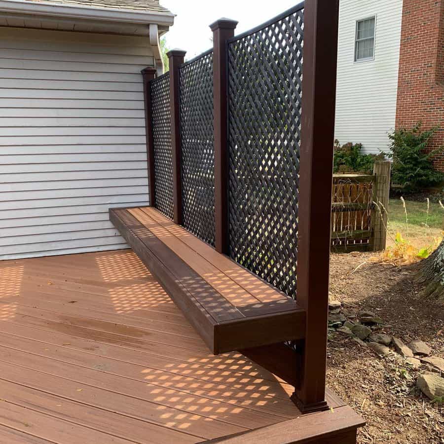 Floating deck bench