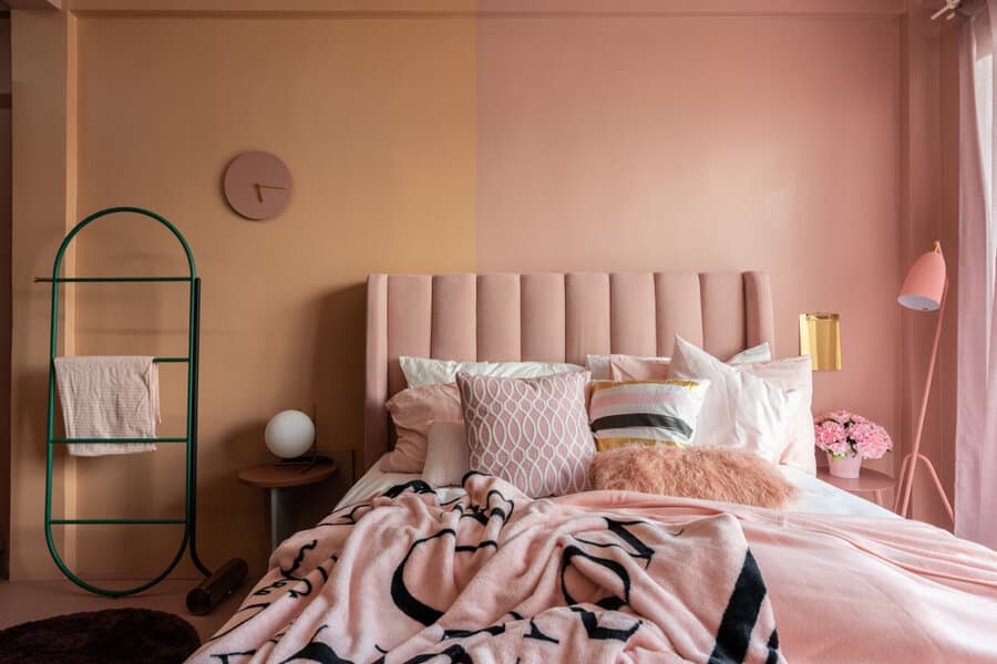 Pink shades bedroom paint