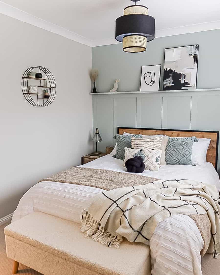 Neutral grey bedroom paint