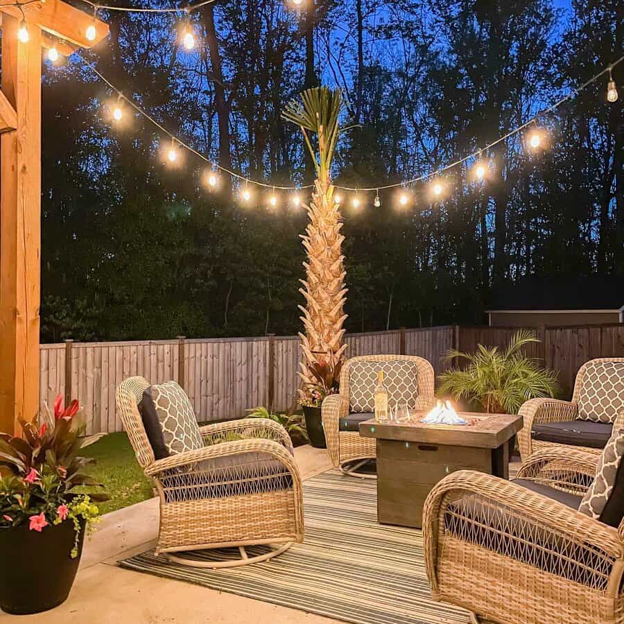 Patio string lights