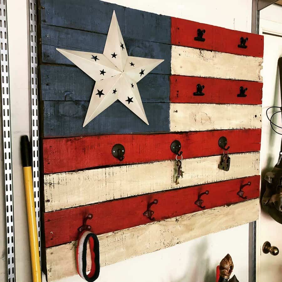 flag hat rack ideas