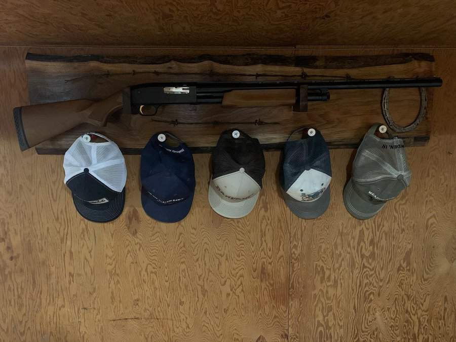 Rifle mount hat rack ideas