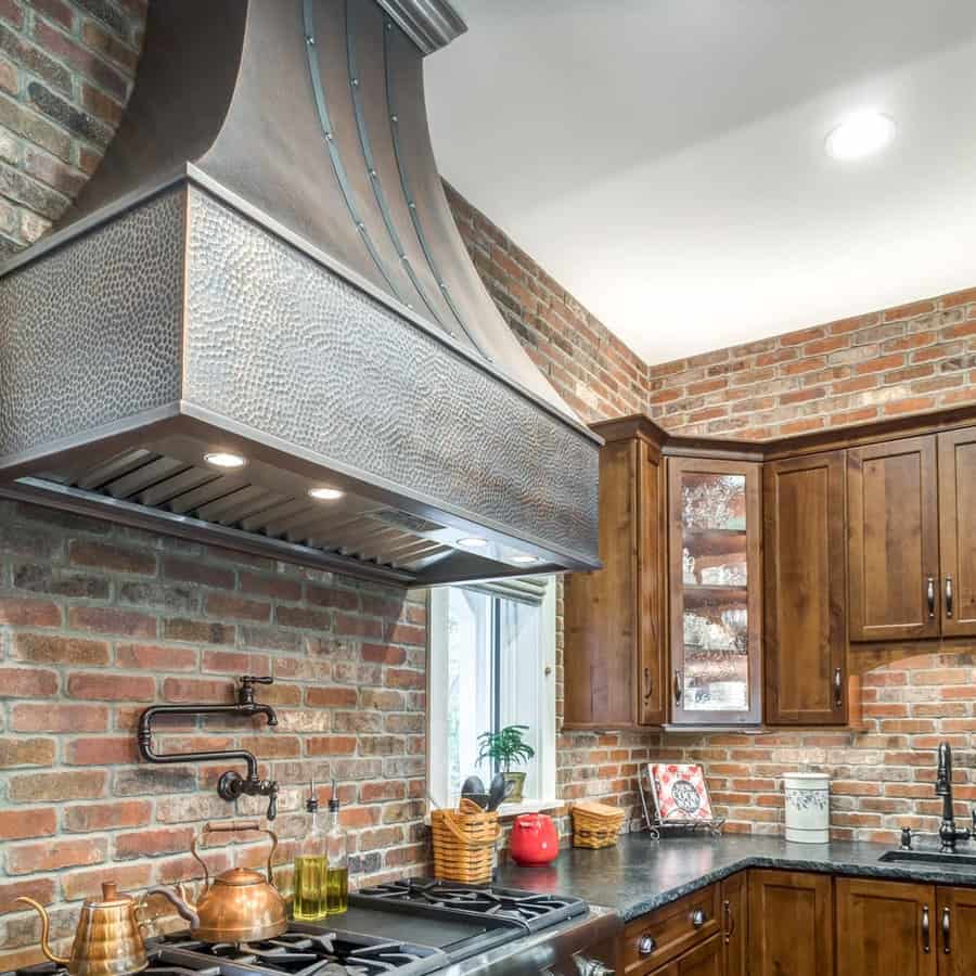 Metal range hood