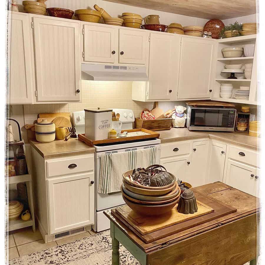 rustic kitchen with vintage decor
