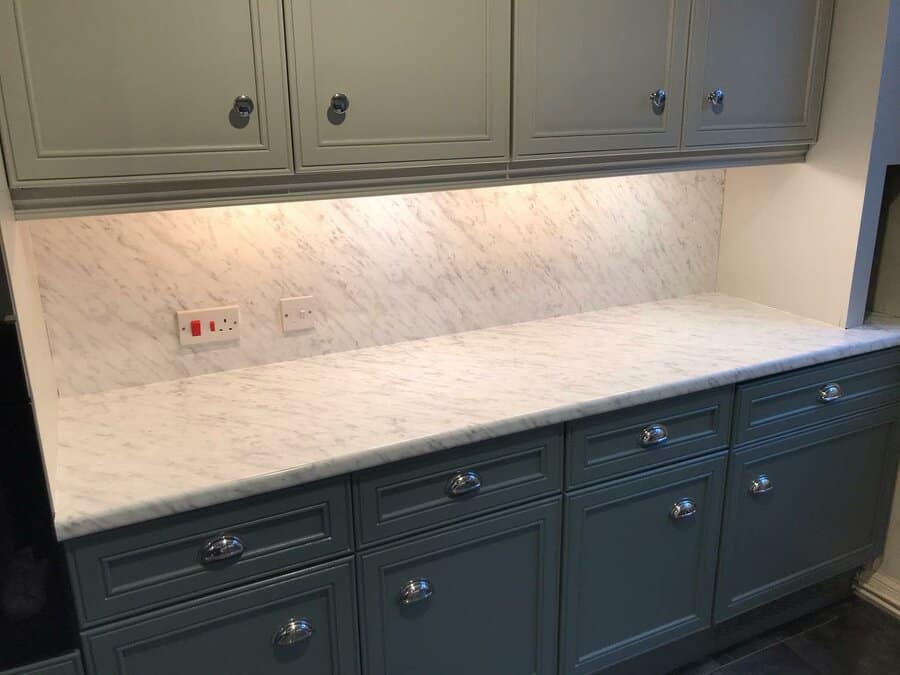 Vinyl film backsplash