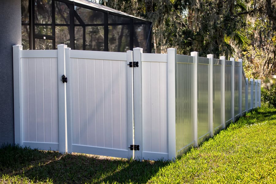 Vinyl privacy fence panels