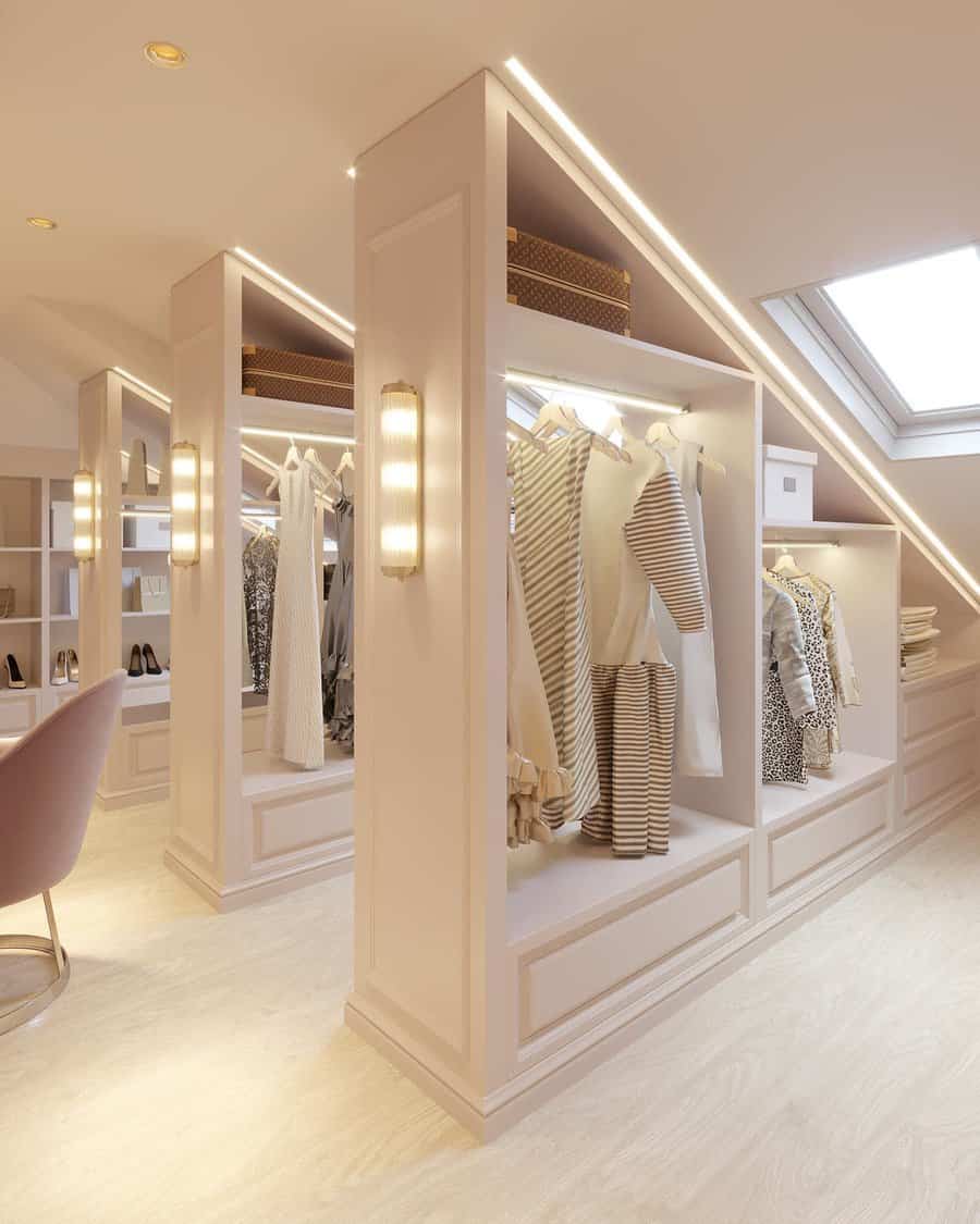 Attic walk in closet