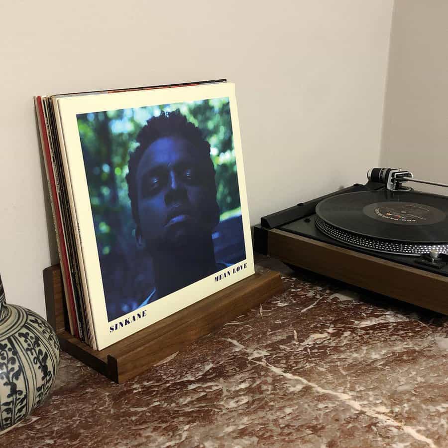 Vinyl display shelf