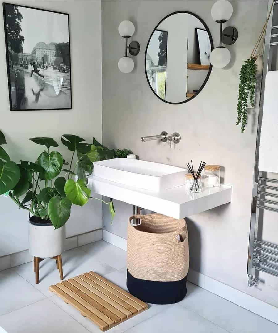 wall-mounted sink