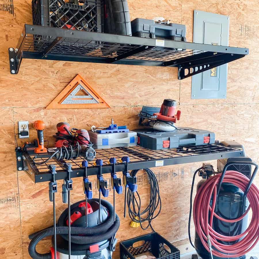 Wall Mounted Garage Shelf Ideas builditthrifty