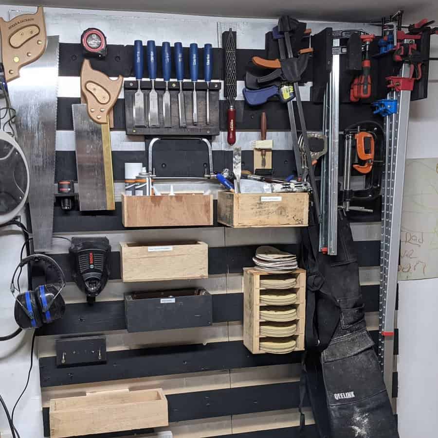 Wood pallet tool storage