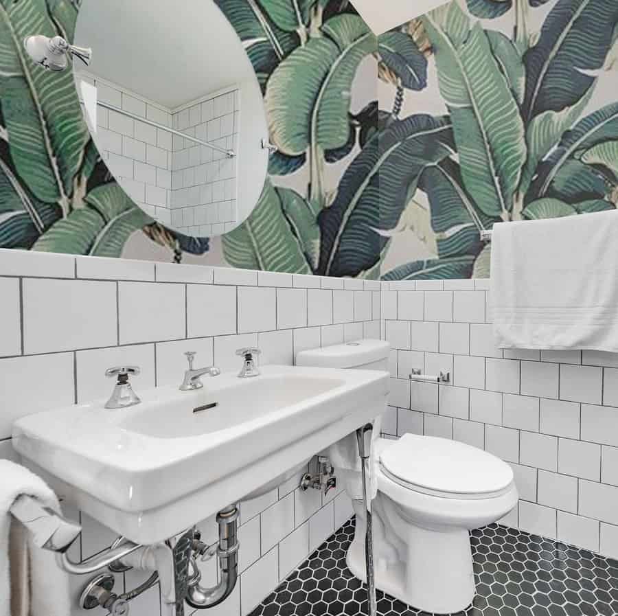 Wallpaper DIY Bathroom Ideas heightsrestoration