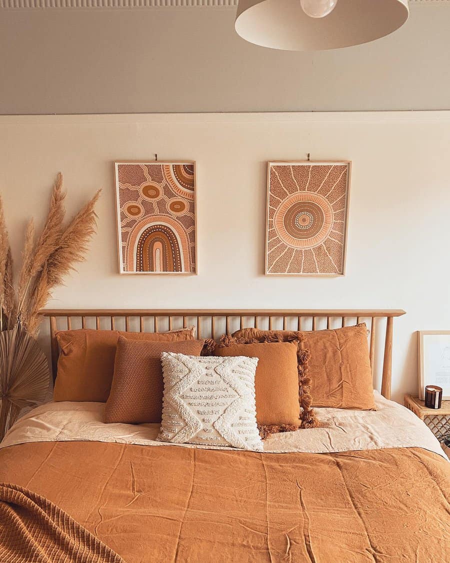 Warm Boho Bedroom Ideas saidecandles 1