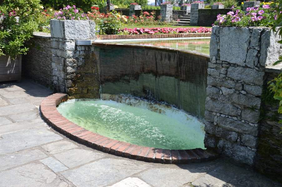 Ponds with waterfalls