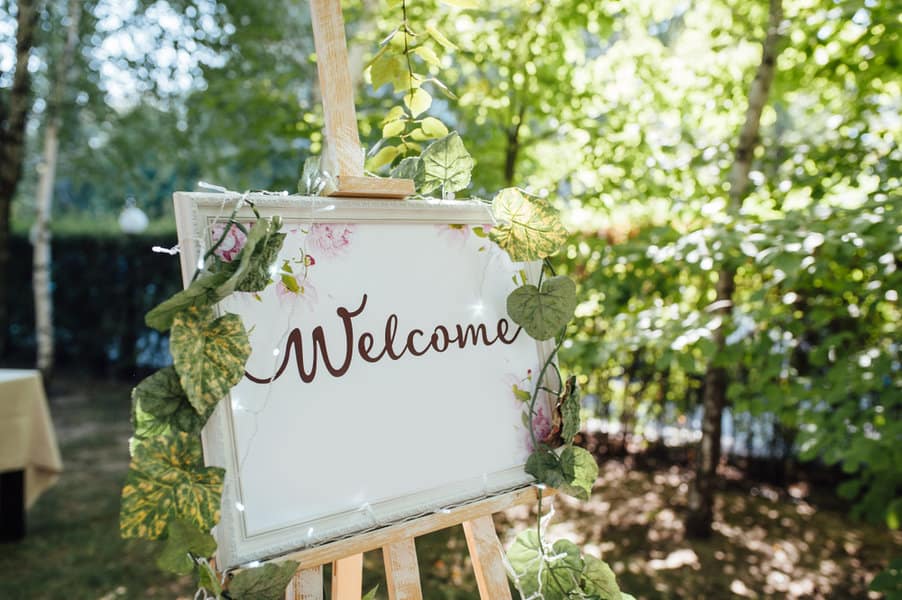 Wedding welcome sign