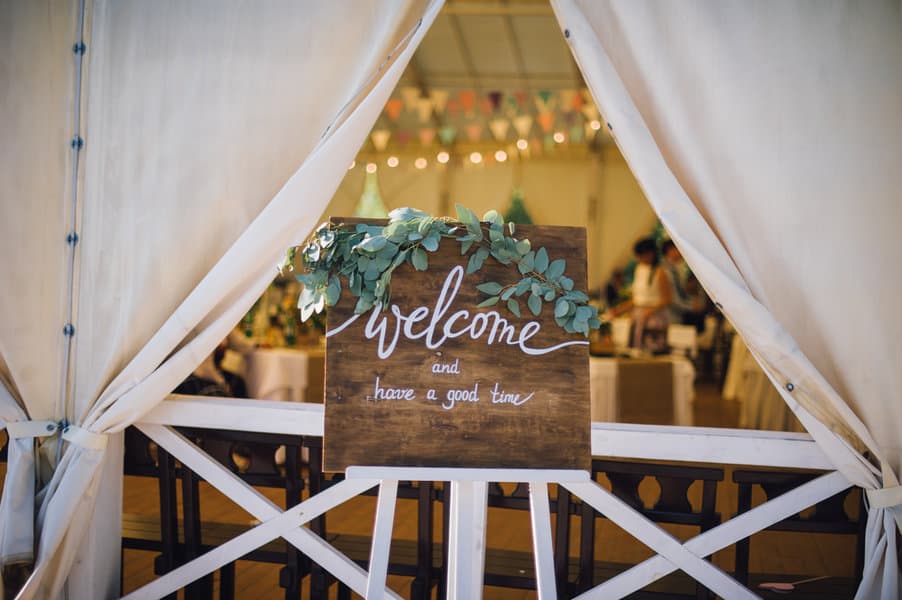 Wedding welcome sign