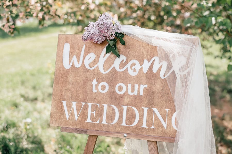 Wedding welcome sign