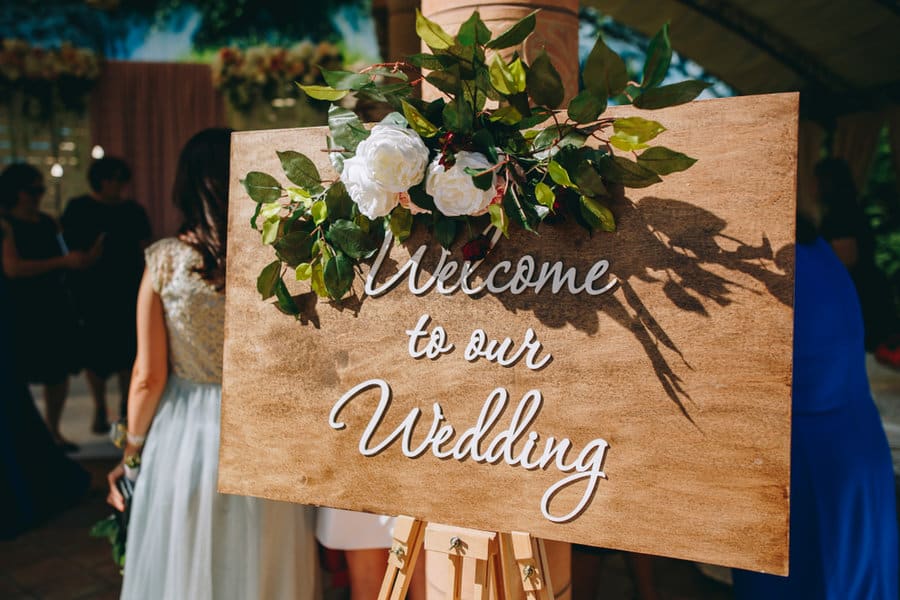 Wedding welcome sign