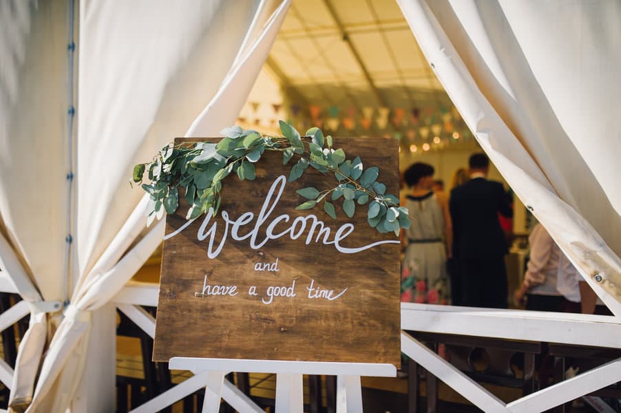 Wedding welcome sign