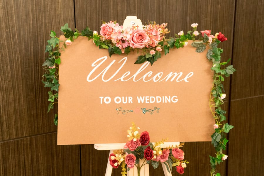 Wedding welcome sign